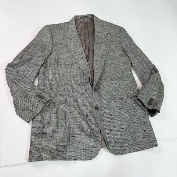 Ungaro Uomo Jacket Sports coat 42 Silk Wool Gray Single Button Blazer - Picture 1 of 10